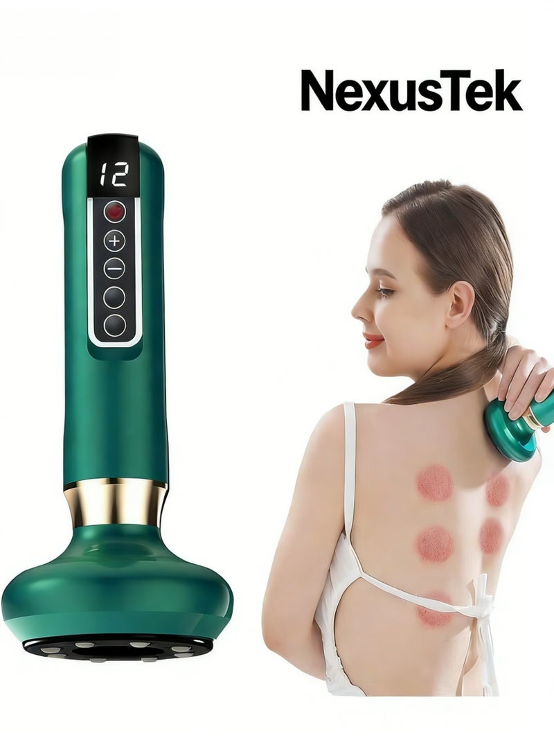 NexusTek Hot Sale! Portable Fat Shredder Massager - Targets Orange Peel Skin, Firms Belly & Thighs, 12-Level Cupping suction, Cordless (Green) - Image 1